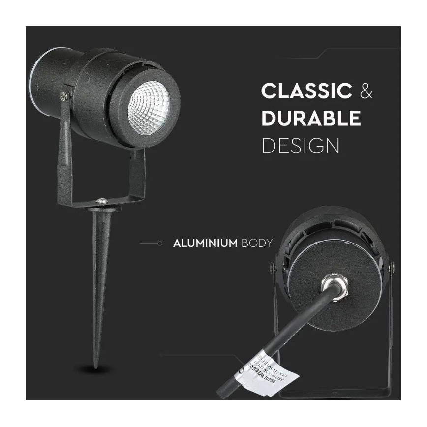 LED Außenlampe LED/12W/230V 3000K schwarz IP65