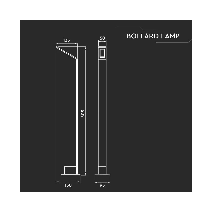 LED-Außenleuchte LED/6W/230V IP65 anthrazit