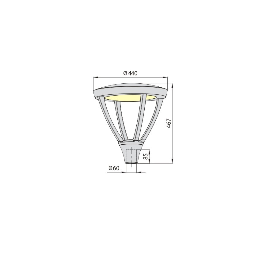 LED Außenleuchte PARK PLUS LED/60W/230V 4000K