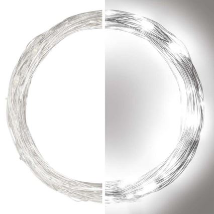 LED  Außenlichterkette 100xLED/15m IP44 kaltweiß
