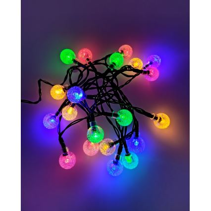LED-Außenlichterkette 20xLED/2xAA 2,2 m IP44 mehrfarbig