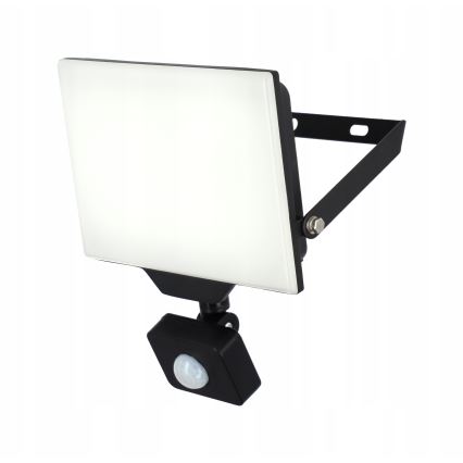 LED Außenstrahler mit Bewegungs- und Dämmerungssensor LED/50W/230V 4500K IP65 schwarz