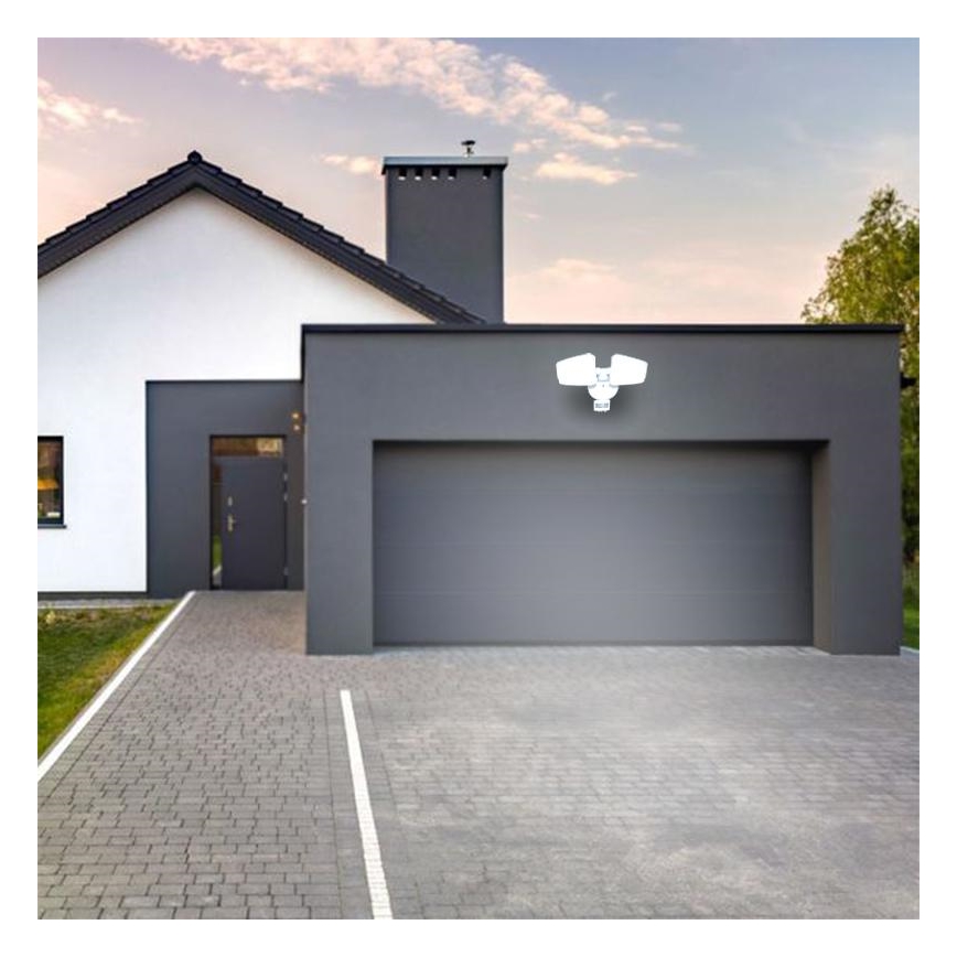 LED-Außenstrahler mit Sensor LED/24W/230V 3000/4000/6000K IP54 weiß