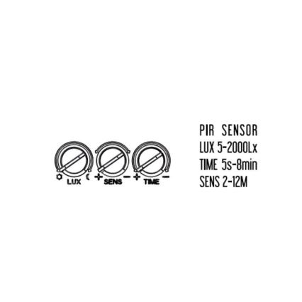 LED-Außenstrahler mit Sensor LED/24W/230V 3000/4000/6000K IP54 weiß
