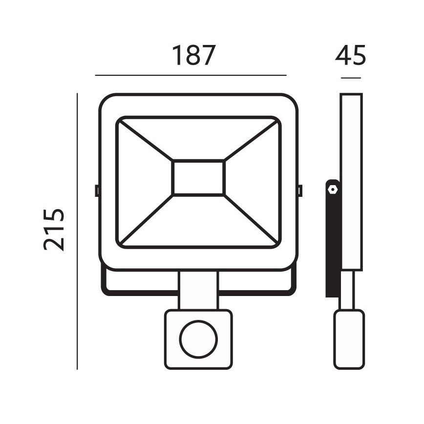 LED-Außenstrahler mit Sensor LED/30W/230V 6500K IP44