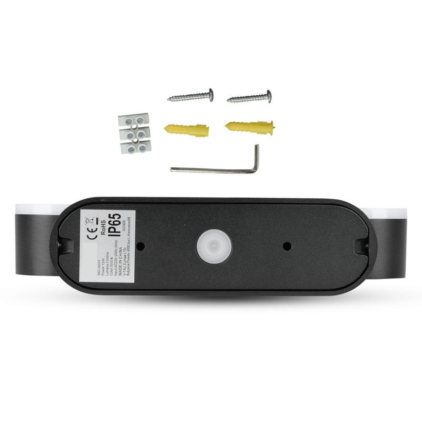 LED-Außenwandleuchte 2xLED/12W/230V IP65 grau