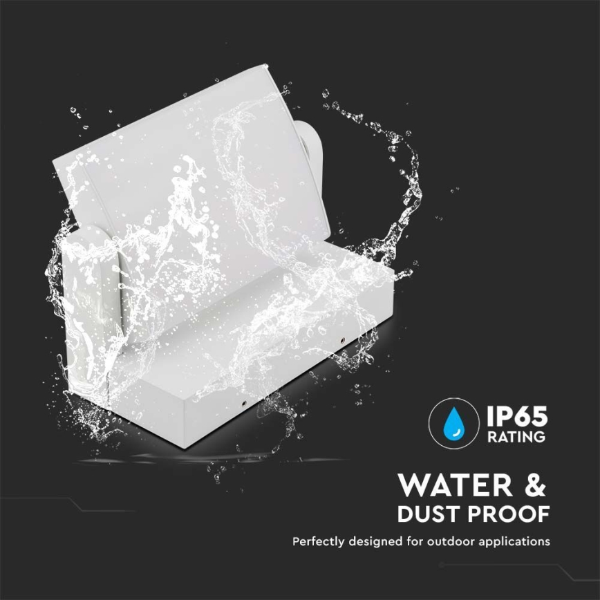 LED Außenwandleuchte LED/17W/230V 3000K IP65 Weiß