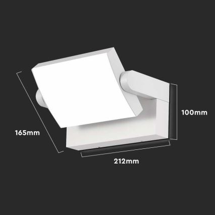 LED Außenwandleuchte LED/17W/230V 3000K IP65 Weiß