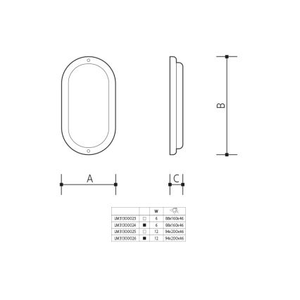 LED-Außenwandleuchte LED/6W/230V IP54 schwarz