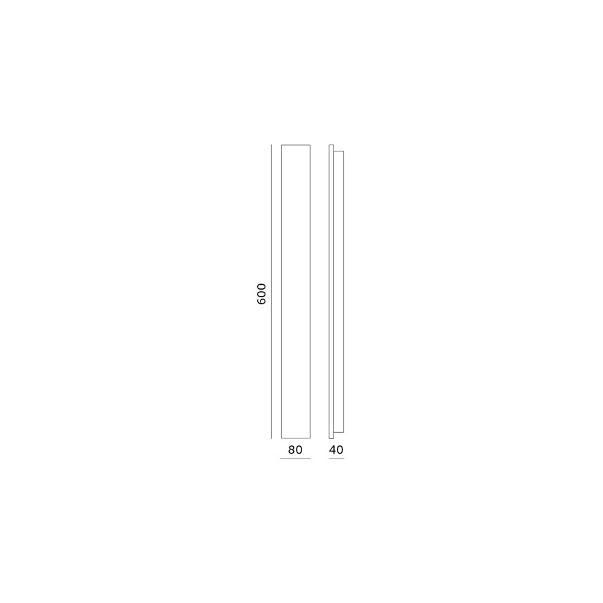LED-Außenwandleuchte MIRANA LED/12W/230V 4000K IP44 60 cm schwarz