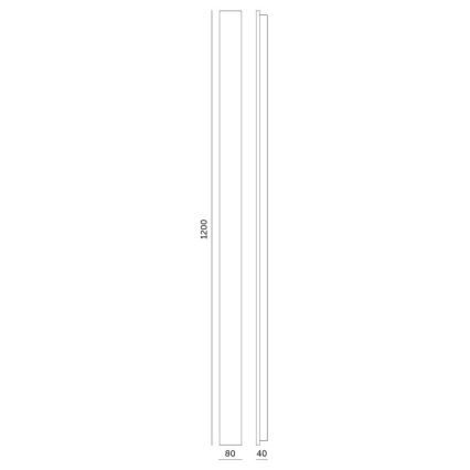 LED Außenwandleuchte MIRANA LED/25W/230V 4000K IP44 120 cm schwarz