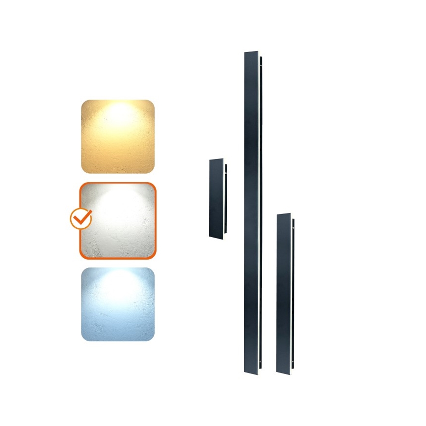 LED-Außenwandleuchte MIRANA LED/8W/230V 4000K IP44 30 cm schwarz
