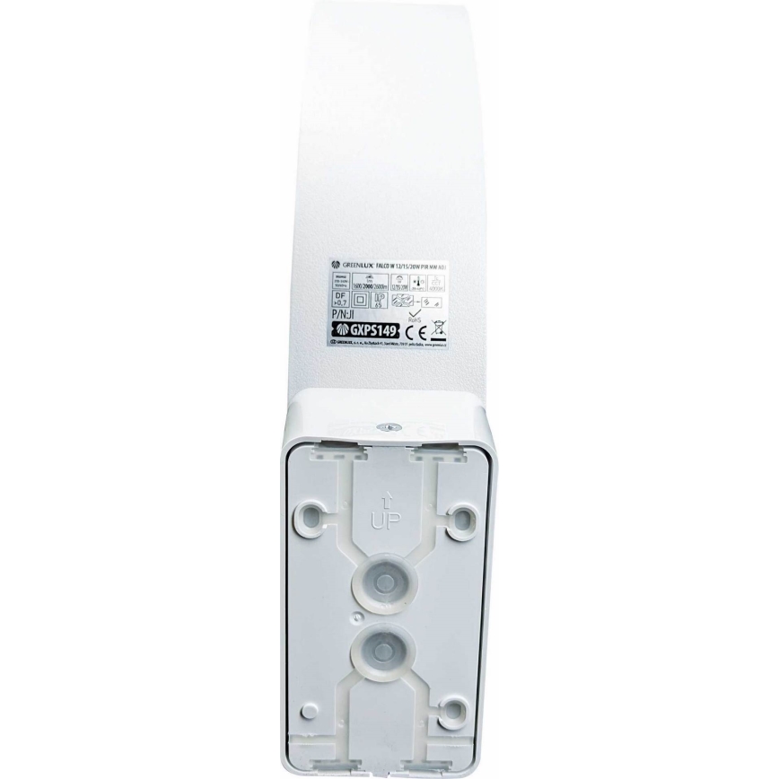 Dimmbare LED-Außenwandleuchte mit Bewegungs- und Dämmerungssensor LED/12/15/20W/230V IP65 weiß