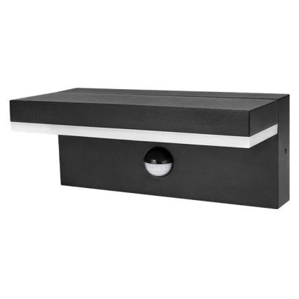 LED-Außenwandleuchte mit Sensor HESTIO LED/9W/230V 4000K IP44 schwarz