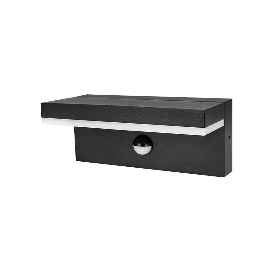 LED-Außenwandleuchte mit Sensor HESTIO LED/9W/230V 4000K IP44 schwarz