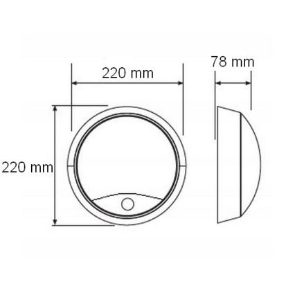 LED Außenwandleuchte mit Sensor LED/15W/230V 4000K IP65