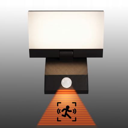 LED-Außenwandleuchte mit Bewegungsmelder LED/18W/230V IP44 schwarz