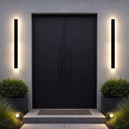 LED Außenwandleuchte WOW LED/20W/230V 3000/4000/6000K 120 cm IP54 schwarz