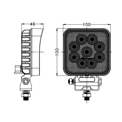 LED Autoscheinwerfer BLACK LED/36W/10-30V IP69 5700K eckig