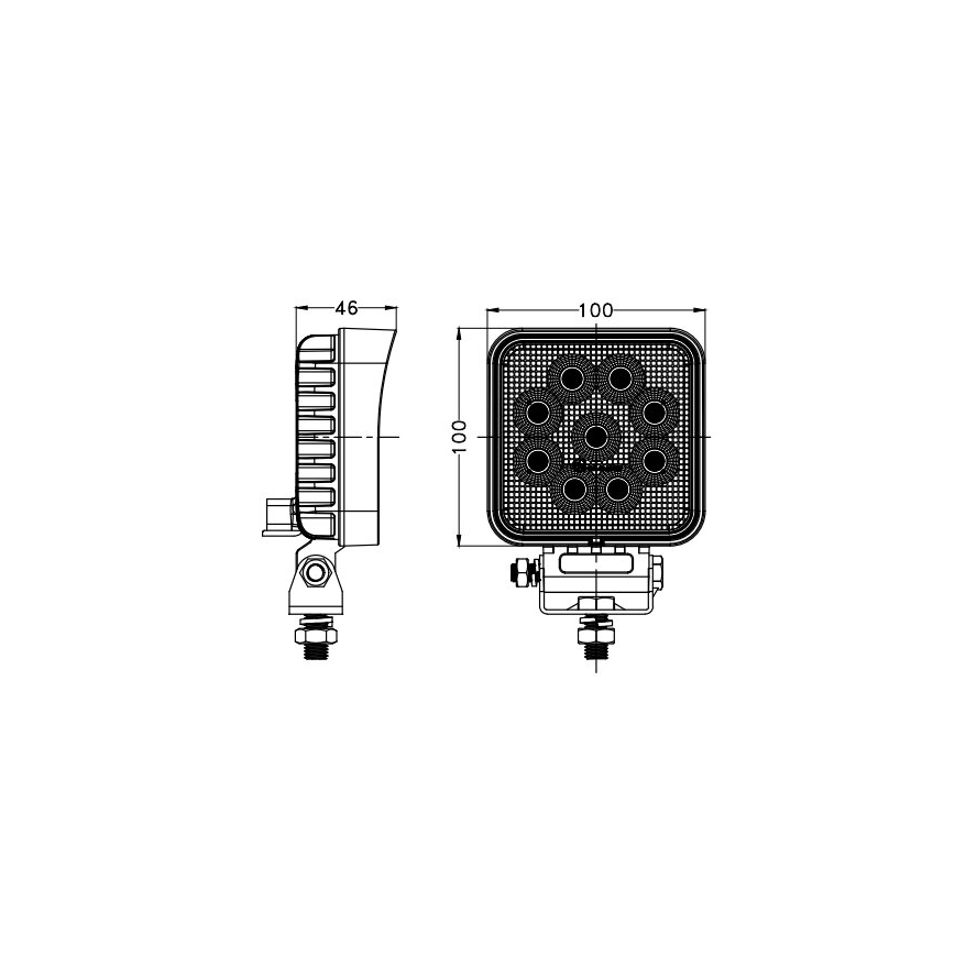 LED Autoscheinwerfer BLACK LED/36W/10-30V IP69 5700K eckig