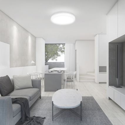 LED-Badezimmer-Deckenleuchte 18W/230V 4000K IP44 Ø 25 cm Weiß