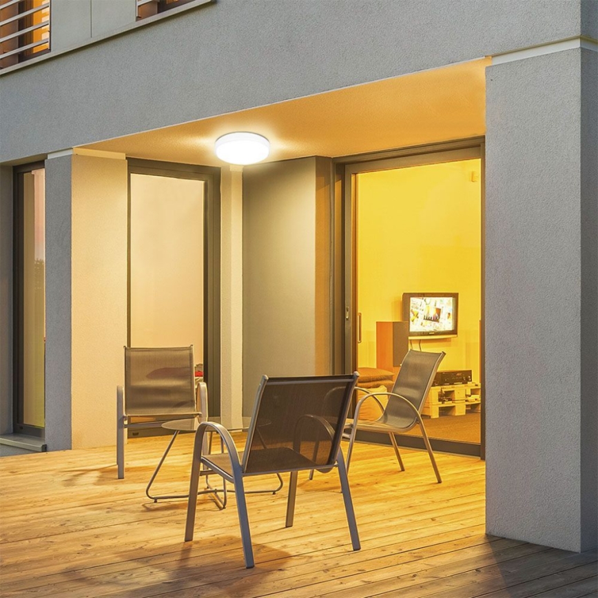 LED-Badezimmer-Deckenleuchte 18W/230V 4000K IP44 Ø 25 cm Weiß