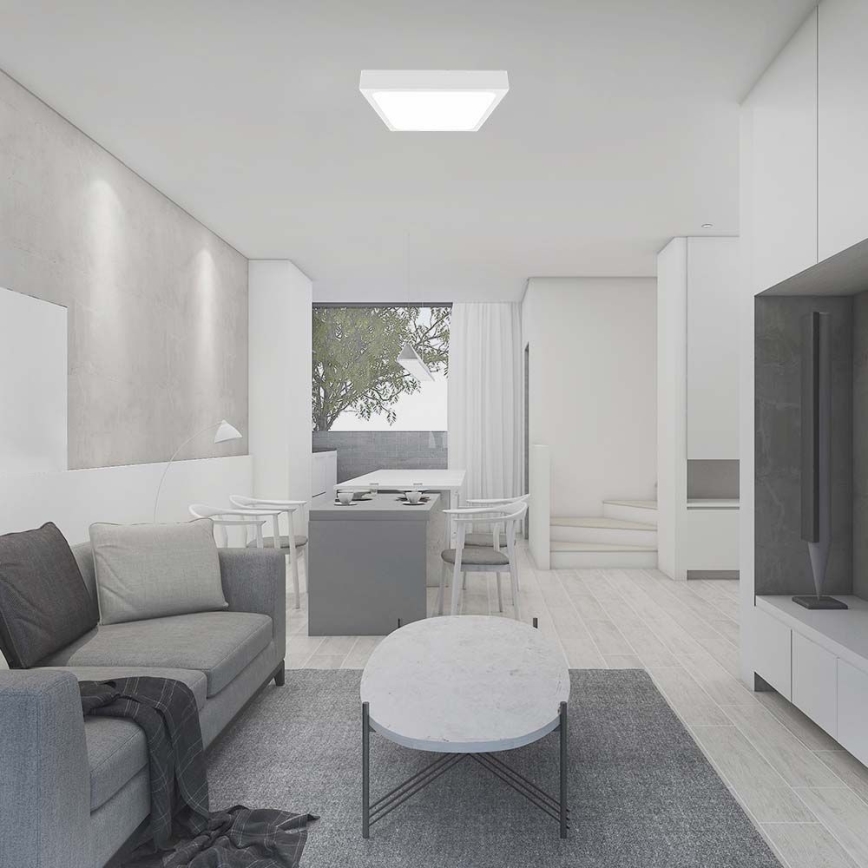 LED Badezimmer-Deckenleuchte LED/18W/230V 6500K IP44 22,5x22,5 cm Weiß