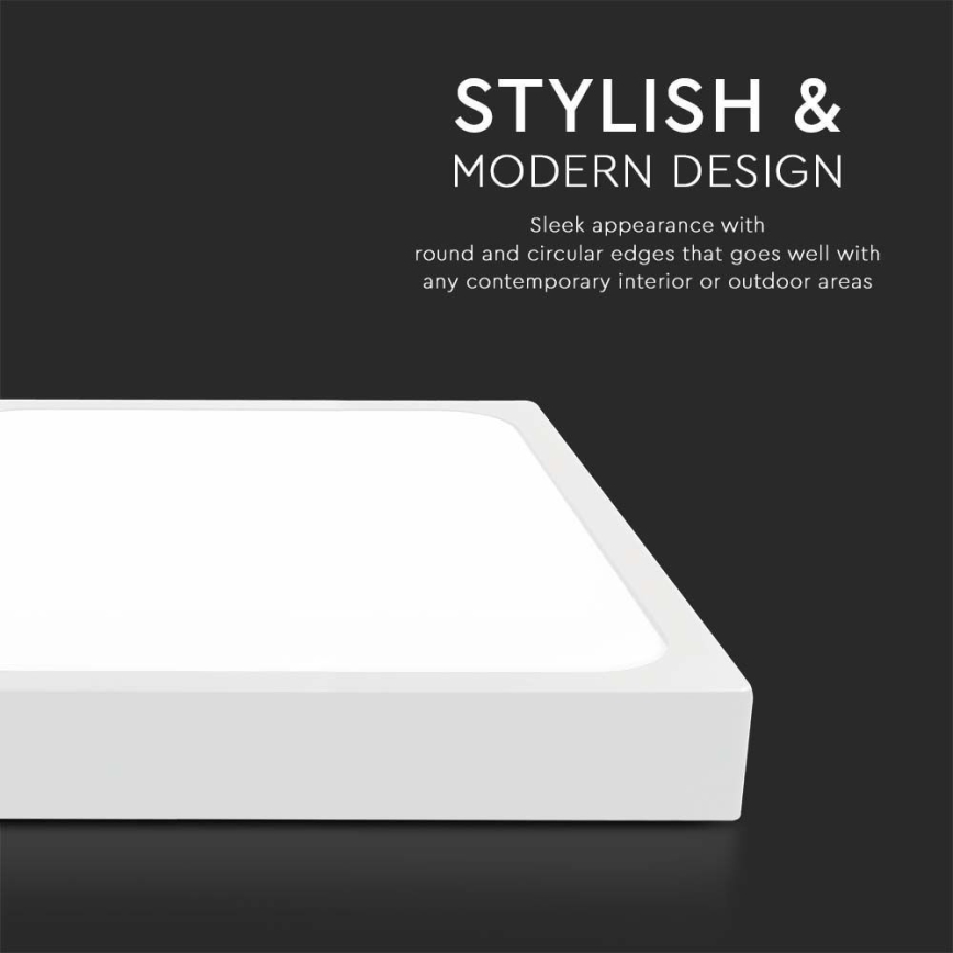 LED Badezimmer-Deckenleuchte LED/18W/230V 6500K IP44 22,5x22,5 cm Weiß