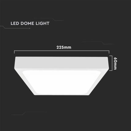 LED Badezimmer-Deckenleuchte LED/18W/230V 3000K IP44 22,5x22,5 cm Weiß