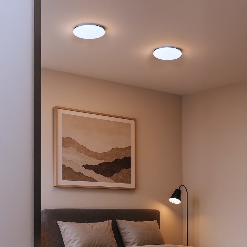 LED-Badezimmer-Deckenleuchte MAYA LED/15W/230V Ø 33 cm IP44 glänzendes Chrom