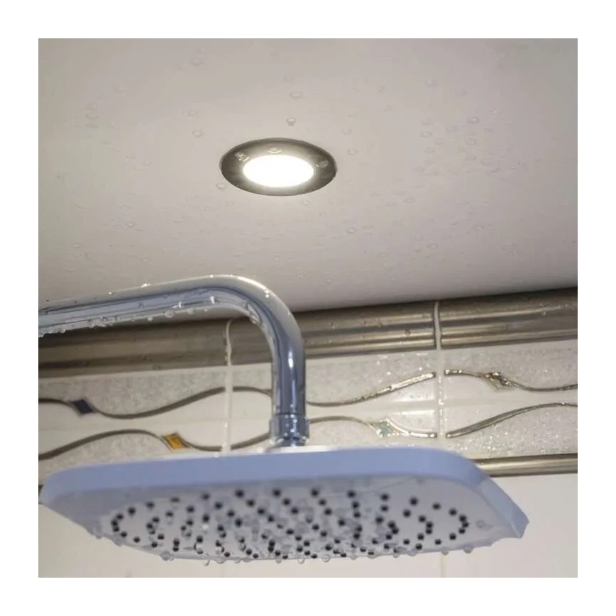 LED Badezimmer-Einbauleuchte LORI LED/4,5W/230V IP65 2700/4000K Ø 8,5 cm Schwarz