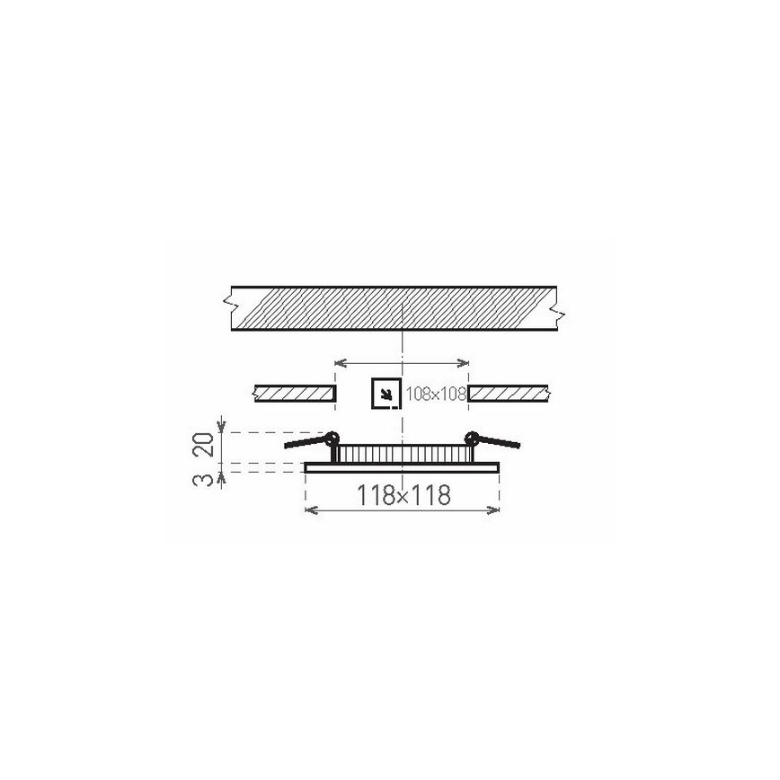 LED-Badezimmer-Einbauleuchte VEGA LED/6W/230V 2800K 11,8 cm IP44