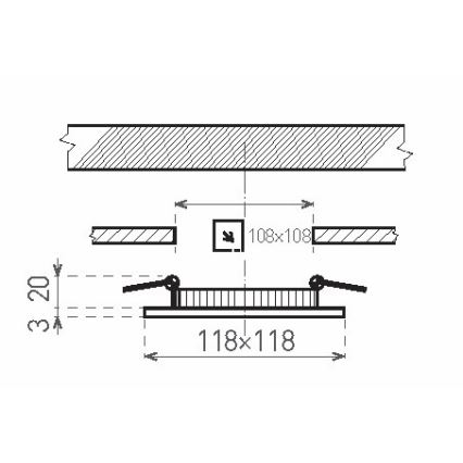 LED-Badezimmer-Einbauleuchte VEGA LED/6W/230V 2800K 11,8 cm IP44 Schnee weiß