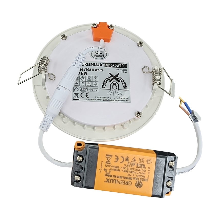 LED-Badezimmer-Einbauleuchte VEGA LED/6W/230V 3800K d 11,8 cm IP44