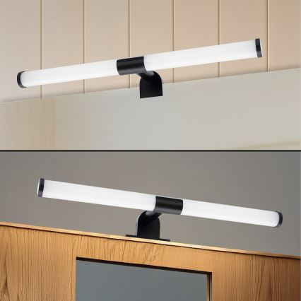 LED-Badezimmer-Spiegelbeleuchtung 2-in-1 APA LED/6W/230V 40 cm IP44 schwarz