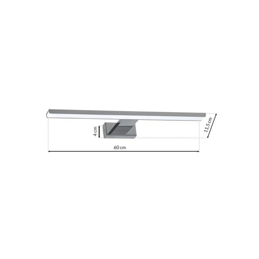 LED-Badezimmer-Spiegelleuchte SHINE LED/13,8W/230V 60 cm IP44 Hochglanz-Chrom