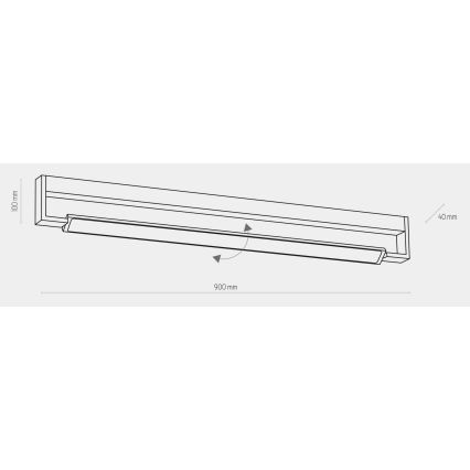 LED Badezimmer-Wandleuchte DEKSTER LED/36W/230V IP44 weiß