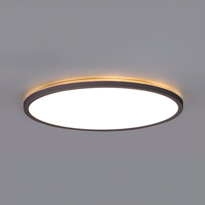 LED-Badezimmerleuchte mit Bewegungs- und Dämmerungssensor NIVERA LED/12W/230V IP54 3000/4000/6000K d 22,5 cm schwarz + Fernbedienung