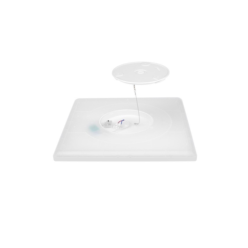 LED-Badezimmerleuchte mit Bewegungs- und Dämmerungssensor NIVERA LED/12W/230V IP54 3000/4000/6000K 22,5x22,5 cm weiß + Fernbedienung