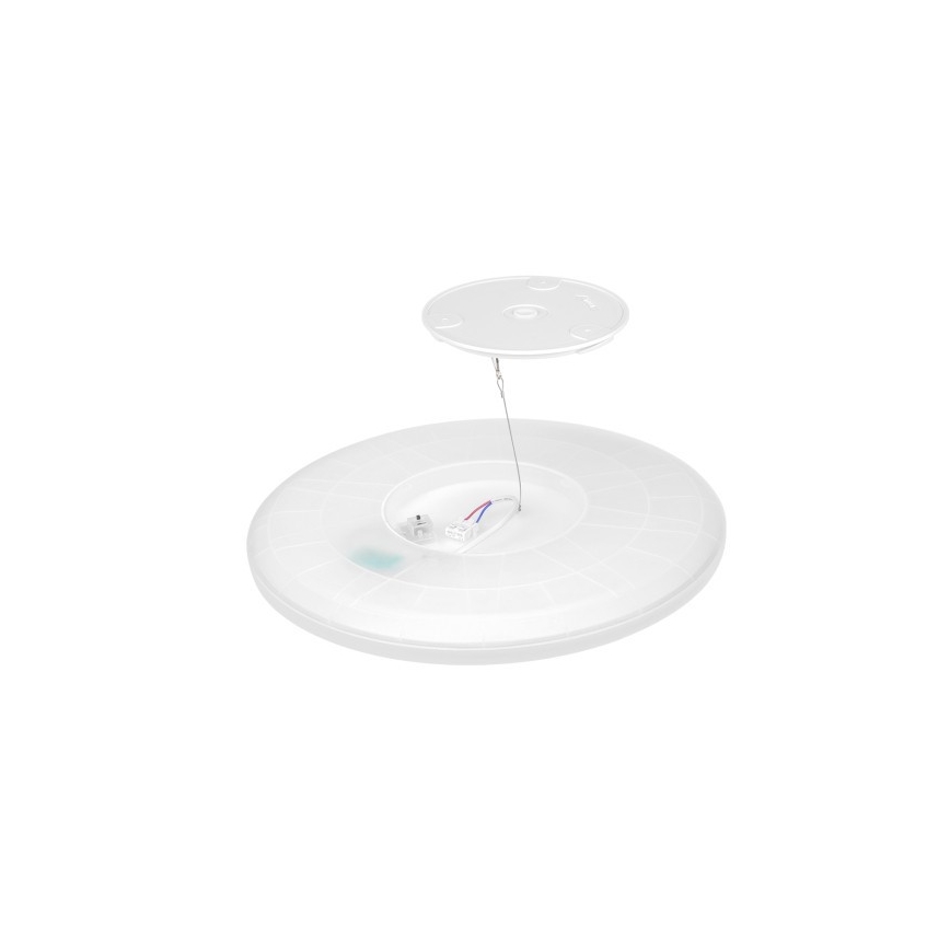LED-Badleuchte mit Bewegungs- und Dämmerungssensor NIVERA LED/12W/230V IP54 3000/4000/6000K Ø 22,5 cm weiß + Fernbedienung