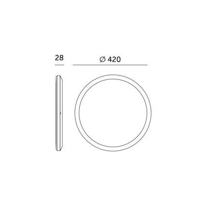 LED Badezimmerleuchte mit Bewegungs- und Dämmerungssensor NIVERA LED/32W/230V IP54 3000/4000/6000K Ø 42 cm Weiß + Fernbedienung