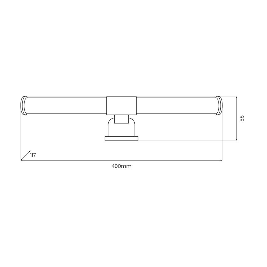 LED-Badspiegelleuchte APA LED/6W/230V 40 cm IP44 goldfarben