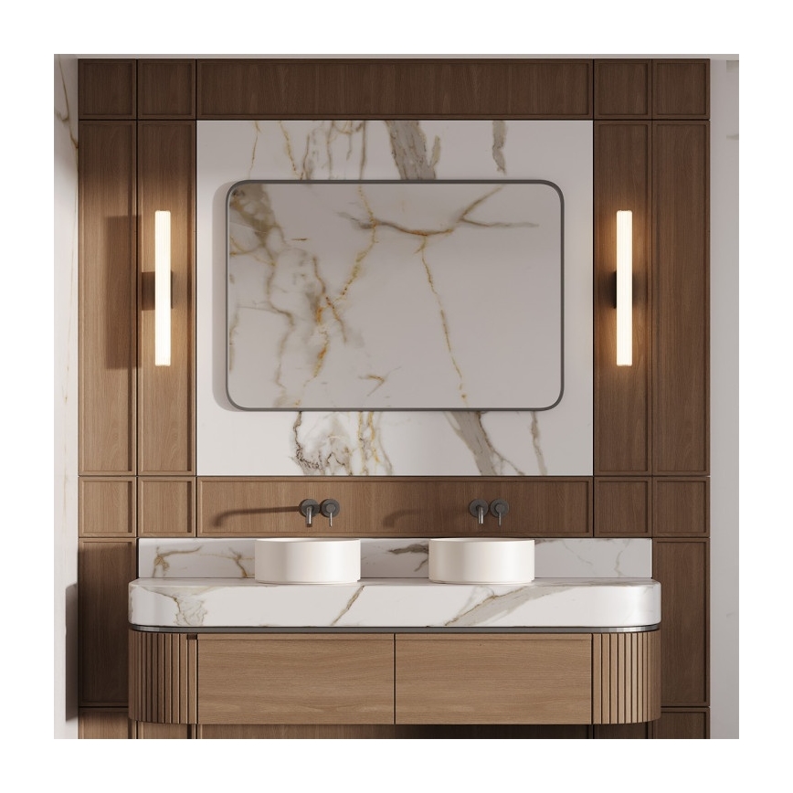 LED-Spiegelleuchte LINEA für Badezimmer, 12 W / 230 V, 3000/4000/6000 K, IP44, 61 cm, mattchrom