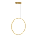 LED Bathroom lampadario on a string SATURNO LED/28W/230V IP44 oro
