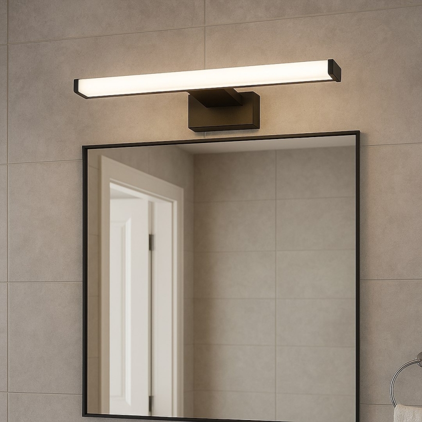 LED-Beleuchtung für Badezimmerspiegel MIRORE LED/8W/230V 40 cm IP44 schwarz