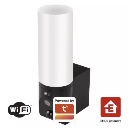LED Caméra extérieure connectée avec lumière GoSmart LED/12W/230V 3200K IP65 Wi-Fi Tuya noir