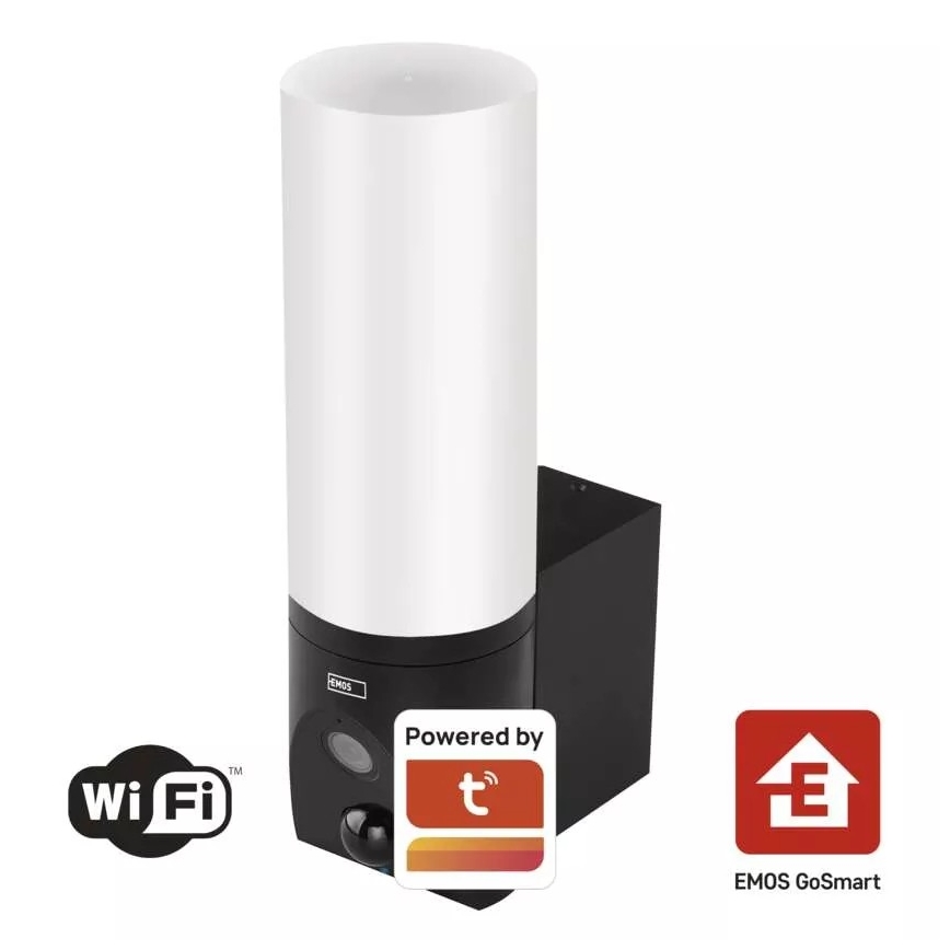LED Caméra extérieure connectée avec lumière GoSmart LED/12W/230V 3200K IP65 Wi-Fi Tuya noir