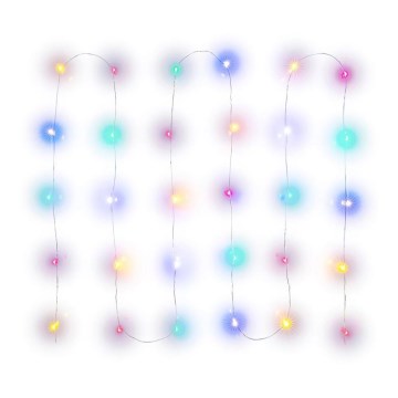 LED Catena luminosa natalizia 30xLED/2xAA 3,3m multicolore