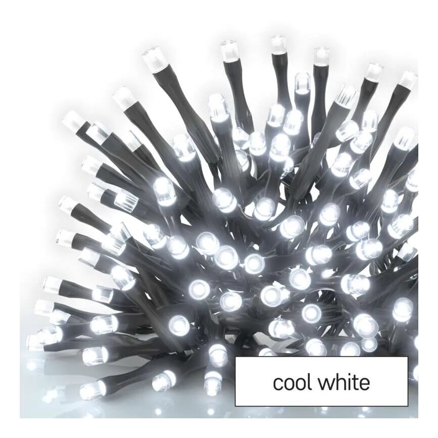 LED Catena luminosa per esterni 100xLED/10m IP44 bianco freddo