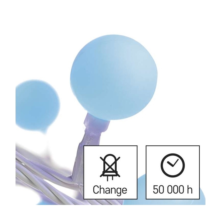 LED  catena luminosa per esterni 40xLED/9m IP44 blu